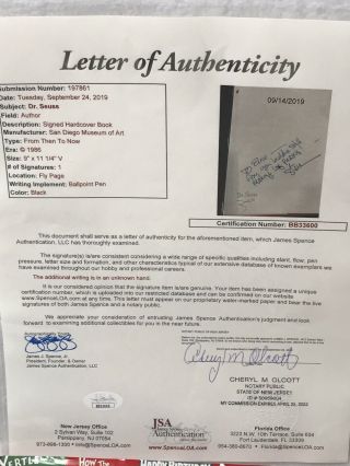 Dr Seuss Autograph Signature On Book FROM THEN TIL NOW Verified W/COA 5