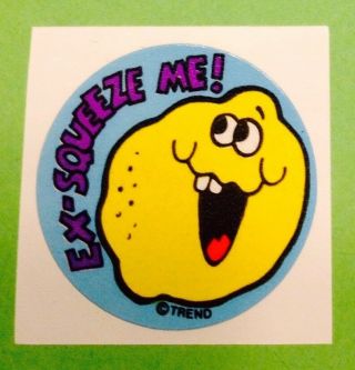 Vintage 80s Trend Scratch - N - Sniff Stinky Sticker Ex - Squeeze Me Lemon Scent Rare