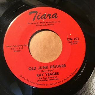 45 Rpm Ray Yeager Tiara 101 Old Junk Drawer Florida Bopper Vg,