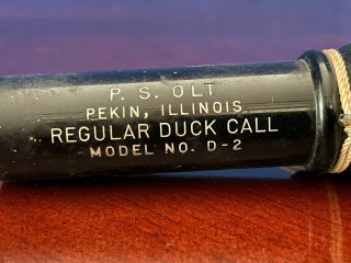 P S Olt Model D - 2 Regula Vintage Duck Call Pekin Illinois -
