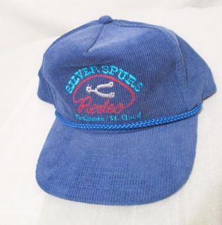 Vintage Silver Spurs Rodeo Corduroy Hat Cap One Size Kissimmee Florida Trucker