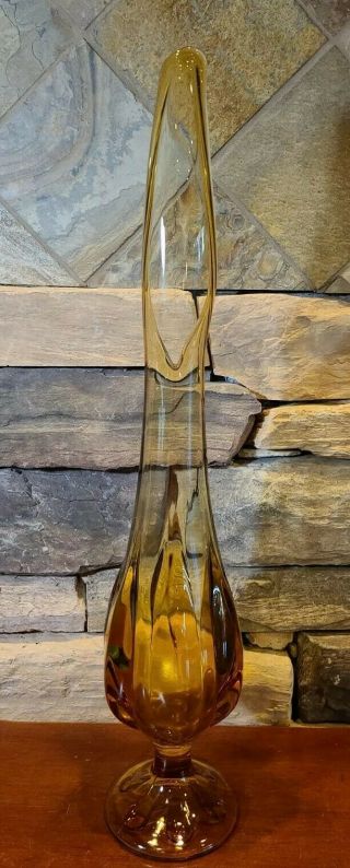 Vintage Amber Art Glass 21.  10 