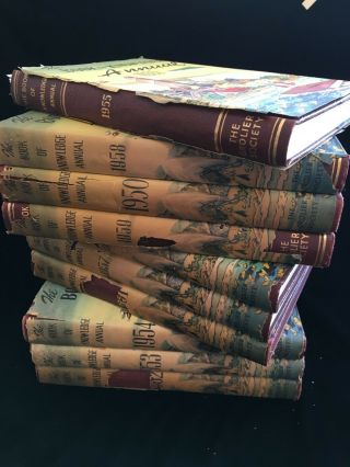 Vintage 1950 - 1959 The Book Of Knowledge Annual 10 Books You Will Want