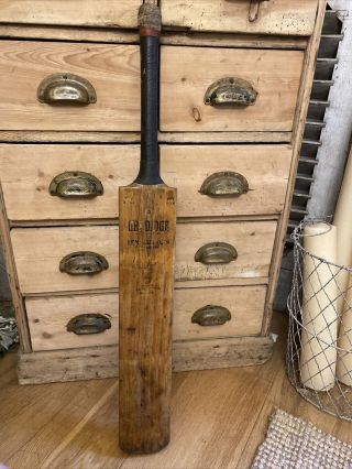 Vintage Cricket Bat Gradidge Len Hutton Autograph