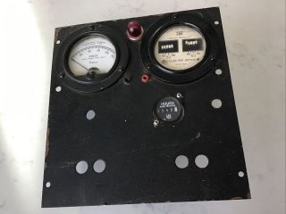 Vintage Simpson 0 - 150 Ac Volts,  Jbi Frequency,  Hours Counter Panel Meters