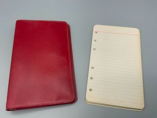 Vintage “national Blank Book Co” Small 6 Ring Binder & Paper