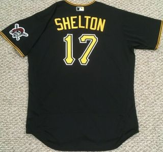 Shelton Size 48 17 2020 Pittsburgh Pirates Black Alt Game Jersey Issued Mlb