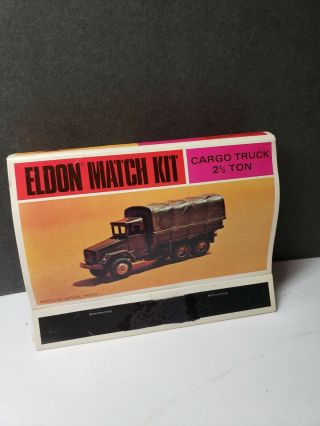 Vintage 1967 Eldon Match Kit Toy Model Unopen Military Cargo Truck