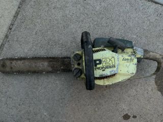 Vintage Pioneer P21 Chainsaw Power Saw Wood Cutter Vintage Chainsaw