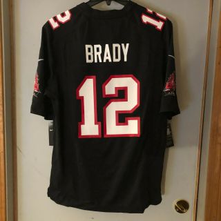 In Hand - Tom Brady Buccaneers Bowl 55 LV NFL Jersey - Black - Medium 3