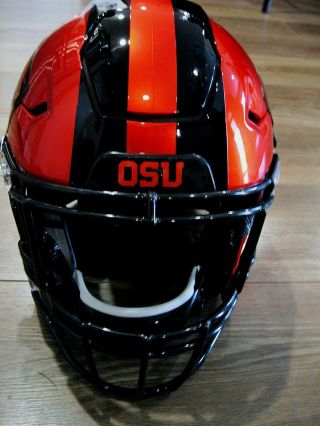 2019 Oregon State Beavers Game Issued Orange Football Speedflex Helmet