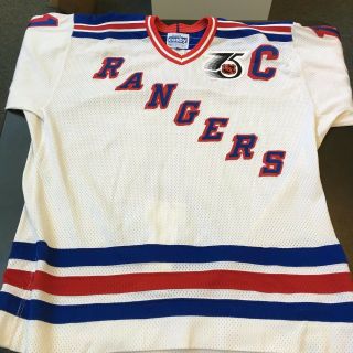 1991 - 92 Mark Messier Authentic Ccm Cosby York Rangers Game Model Jersey
