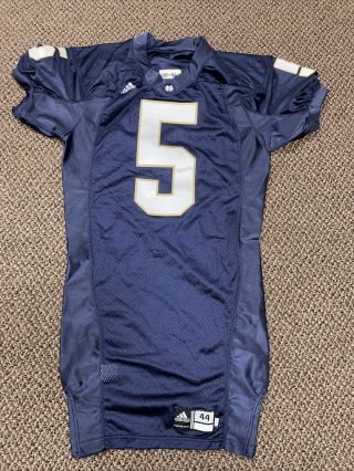 Adidas 2008 Team Issued Notre Dame Football Home Jersey 5