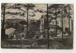 The Hill Military Hospital Lower Bourne Farnham Surrey Vintage Rp Postcard 341c