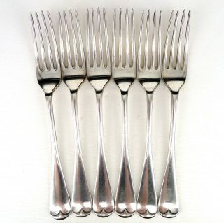 Vintage Silver Table Forks Matching Set Of Six By C L H