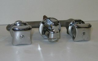 Vintage 2 - Handle Chrome Faucet For Shelf - Back Bathroom Sink Kohler Wall Mount