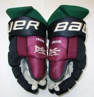 Arizona Coyotes Lawson Crouse Game - Worn Bauer 15 - Inch Throwback Gloves (2016 - 19)
