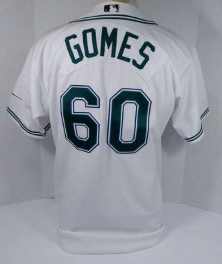2003 - 04 Tampa Bay Rays Jonny Gomes 60 Game Issued White Jersey Dp06041