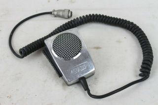 Vintage Astatic Chrome Colored Microphone Mic Cb Radio Part Minuteman Ii Two