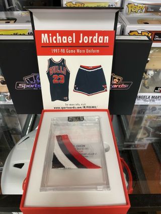 Michael Jordan 1997 - 1998 Chicago Bulls Worn Jersey Swatch