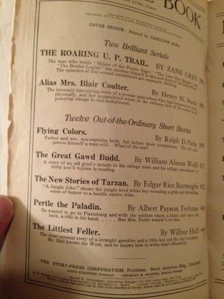 Blue Book July 1917,  Tarzan,  Edgar Rice Burroughs,  Zane Grey 4