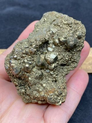 Very Pretty Rough Pyrite Cluster Specimen - 253.  7 Grams - Vintage Estate Find