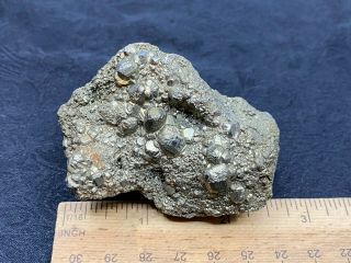 Very Pretty Rough Pyrite Cluster Specimen - 253.  7 Grams - Vintage Estate Find 2