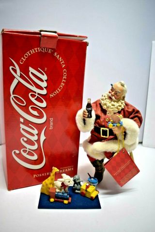 Vintage Coca Cola Clothtique Santa 