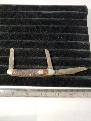 Vintage Western Cutlery 3 Carbon Steel Blade Pocket Knife Rusty Needs Restored