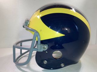Vintage 80’s Michigan Wolverines Game Football Helmet Riddell Pac - 3 Large