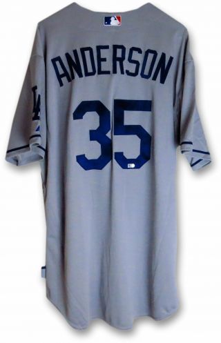 Brett Anderson Team Issue Jersey La Dodgers Road Gray 2015 55 Mlb Hz533359