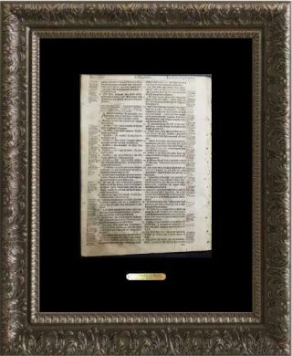 1578 Geneva Bible Leaf Framed Matthew 5 - The Beatitudes Private Listing