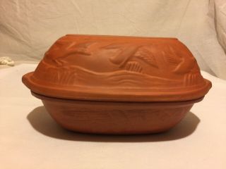Vintage Gourmet - Topf Terra Cotta Clay Pot Cooker Roaster Usa 1980