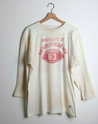 Vintage 60s 70s Champion One Color Football Jersey Distressed Worn