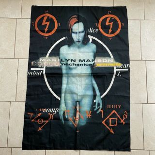 Vintage 1998 Marilyn Manson Mechanical Animals Textile Flag Poster Rare Goth