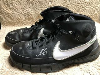Autographed Andrew Bogut Game - Worn Shoes Size 16.  5 Milwaukee Bucks 06 - 07
