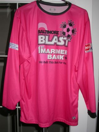 Baltimore Blast Myers Game Worn/used Misl Soccer Jersey Cancer Awareness,  Auto.