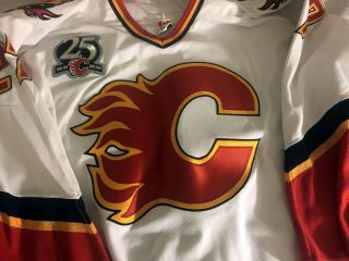 2005 - 06 Mike Leclerc Game Worn Calgary Flames Stanley Cup Playoffs Jersey Nhl
