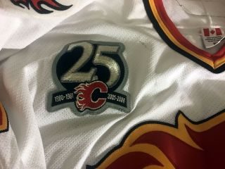 2005 - 06 Mike LeClerc Game Worn Calgary Flames Stanley Cup Playoffs Jersey NHL 2