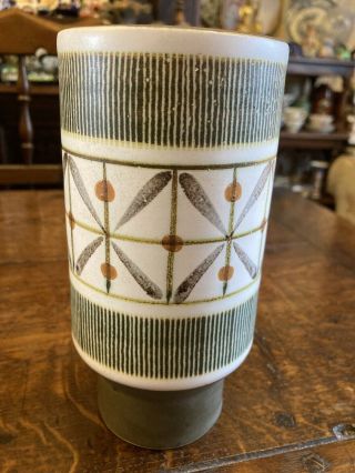 Vintage Denby Langley Glyn Colledge Sycamore Sleeve Vase 1963 - 65 7” High
