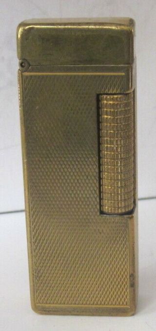 Vintage Dunhill Gold Tone Cigarette Lighter Made In Switzerland