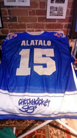 GAME WORN FINLAND HOCKEY JERSEY LATE 80S EARLY 90s 3