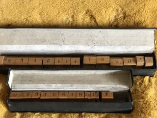Rare Vintage 1920’s Wooden Hand Printing Block Set Boxed Lovely