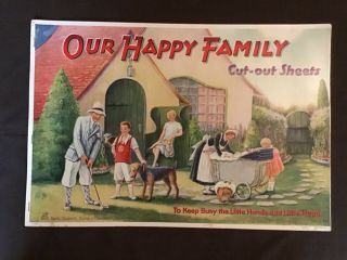 Vintage Our Happy Family Paper Doll Book 1929 Uncut