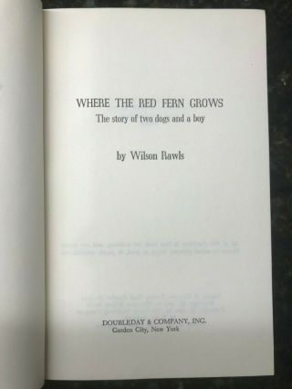Autographed / Signed - Where The Red Fern Grows By Wilson Rawls