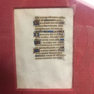 15 Century Illuminated Manuscript Leaf on Vellum,  9 Illuminated Initials 2 Sided 4