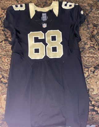 Nike Orleans Saints Game Worn/issued Football Jersey 68 Size 50,  8 Length