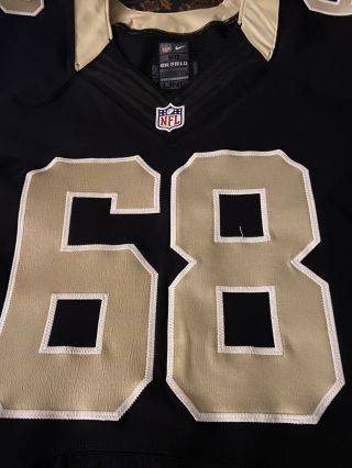 Nike Orleans Saints Game Worn/Issued Football Jersey 68 Size 50,  8 Length 2