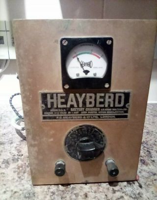 Vintage Heayberd Battery Charger Model A.  0.  3 A/c Mains Charge 2 - 12v At 1 Amp