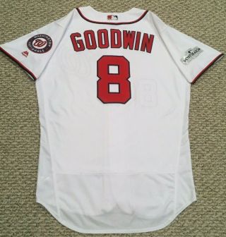 Postseason Goodwin Size 46 8 2017 Nationals Game Jersey Home White Mlb Hol